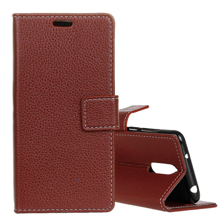 Litchi Texture Horizontal Flip Leather Case for Alcatel 1C, with Holder & Card Slots & Photo Frame