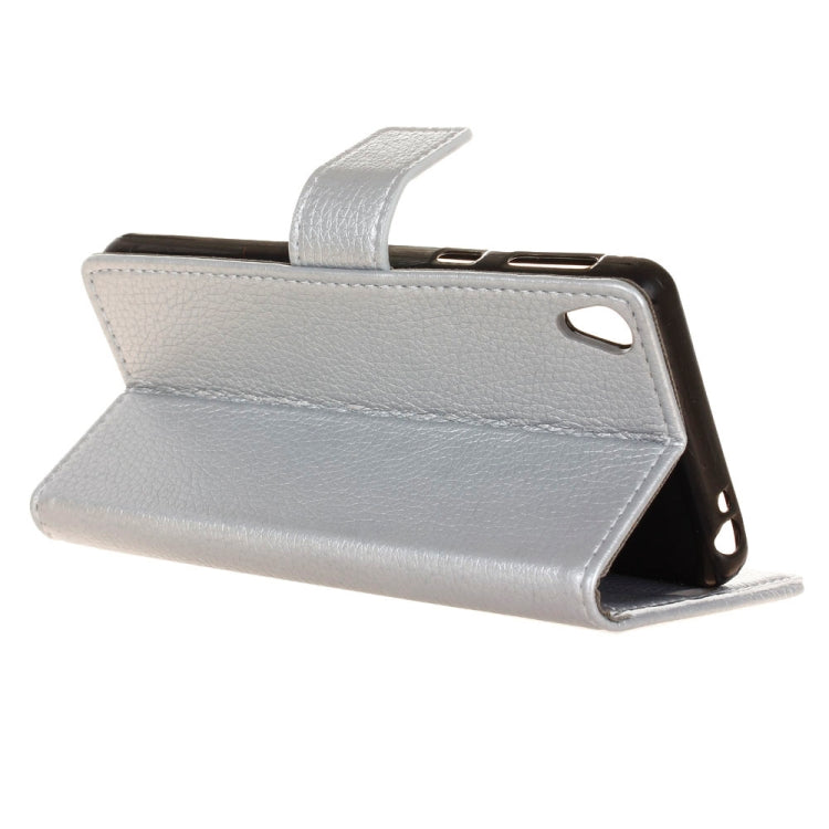 Litchi Texture Horizontal Flip Leather Case for Alcatel 1, with Holder & Card Slots & Photo Frame