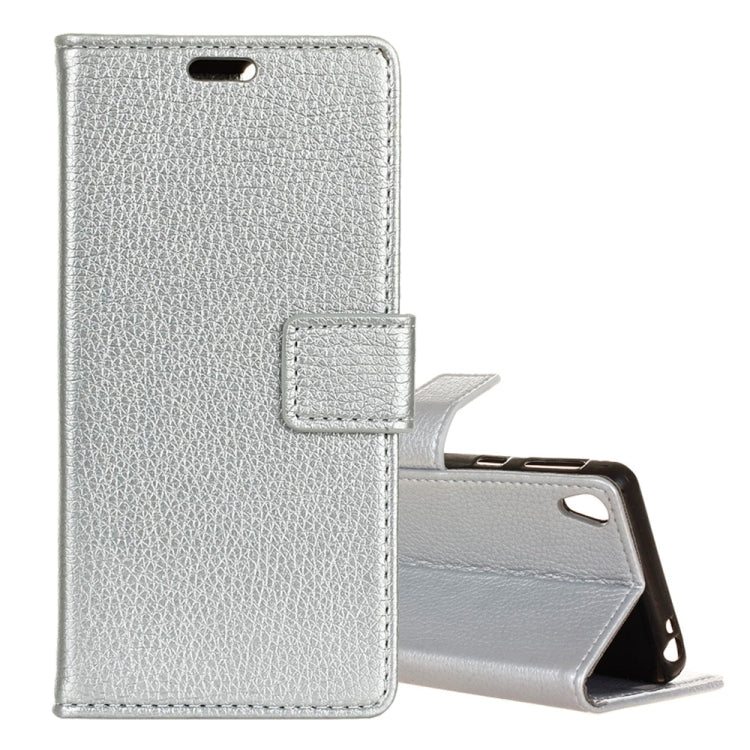 Litchi Texture Horizontal Flip Leather Case for Alcatel 1, with Holder & Card Slots & Photo Frame