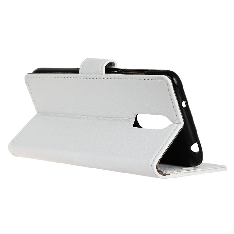 Litchi Texture Horizontal Flip Leather Case for Alcatel 5, with Holder & Card Slots & Photo Frame