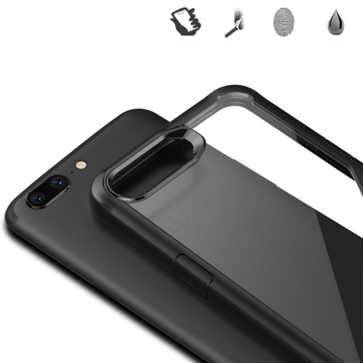 For OnePlus 5 Transparent PC + TPU Full Coverage Shockproof Protective Back Case(Grey)