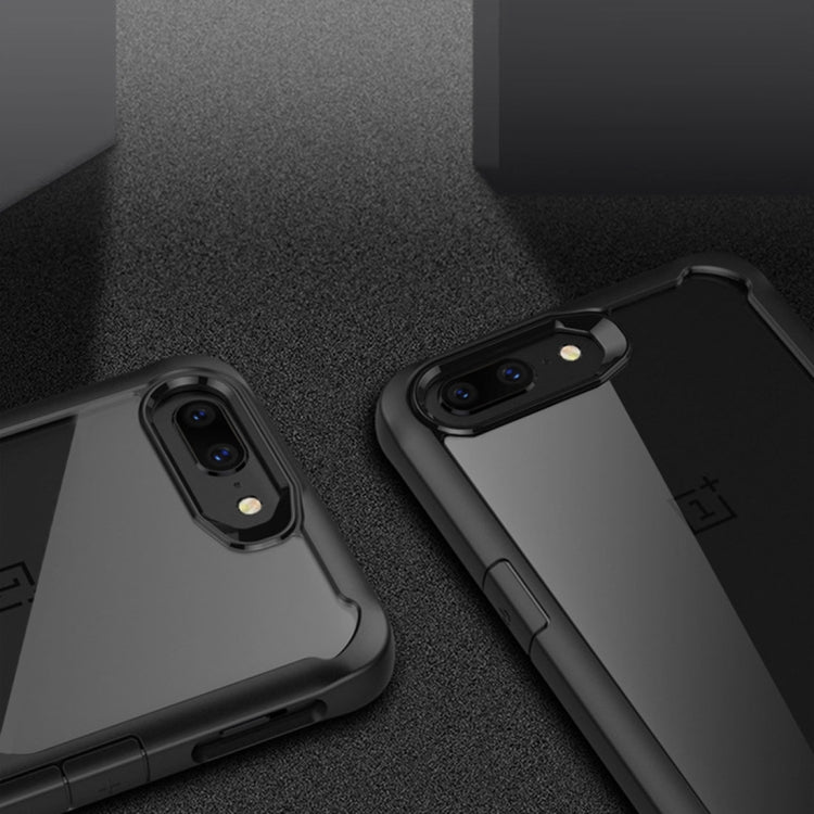 For OnePlus 5 Transparent PC + TPU Full Coverage Shockproof Protective Back Case(Grey)