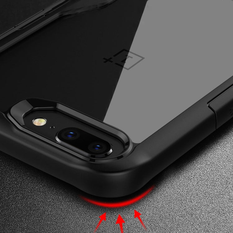 For OnePlus 5 Transparent PC + TPU Full Coverage Shockproof Protective Back Case(Grey)