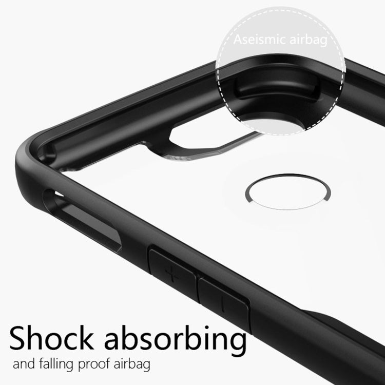 For OnePlus 5T Transparent PC + TPU Full Coverage Shockproof Protective Back Case (Black)