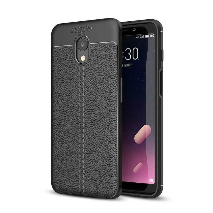 For Meizu Meilan S6 Litchi Texture Anti-slip Soft TPU Protective Back Cover Case