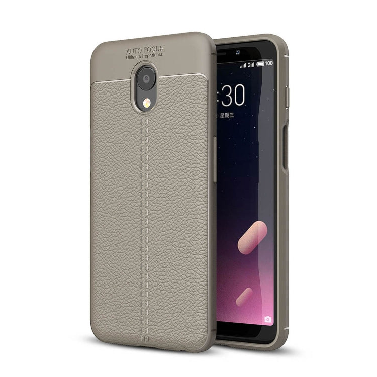 For Meizu Meilan S6 Litchi Texture Anti-slip Soft TPU Protective Back Cover Case