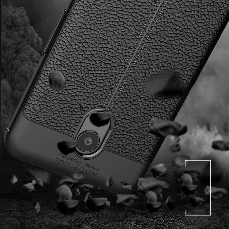 For Meizu Meilan S6 Litchi Texture Anti-slip Soft TPU Protective Back Cover Case