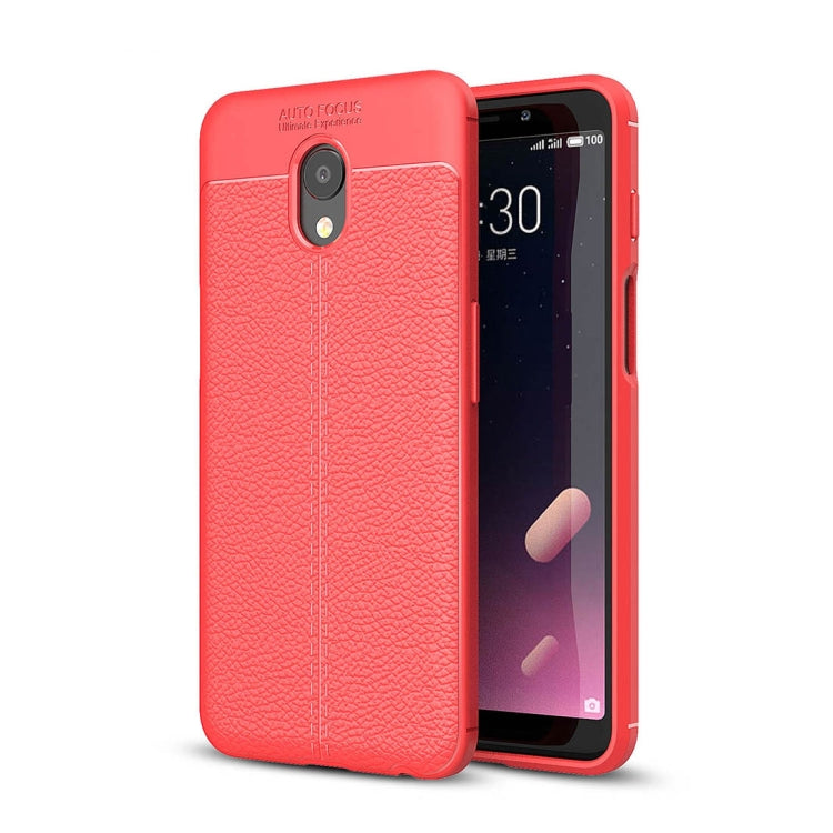 For Meizu Meilan S6 Litchi Texture Anti-slip Soft TPU Protective Back Cover Case