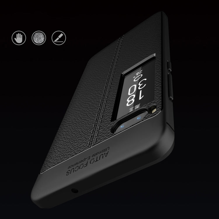 For Meizu Pro 7 Plus Litchi Texture Anti-slip Soft TPU Protective Back Cover Case