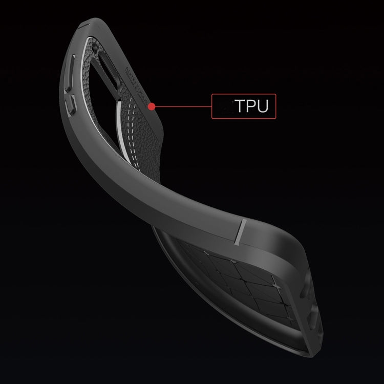 For Meizu Pro 7 Plus Litchi Texture Anti-slip Soft TPU Protective Back Cover Case