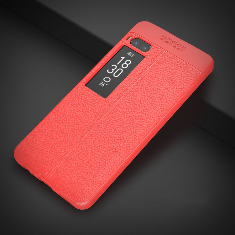 For Meizu Pro 7 Plus Litchi Texture Anti-slip Soft TPU Protective Back Cover Case