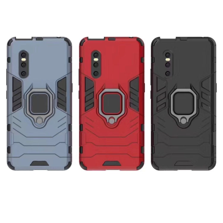 Shockproof PC + TPU Protective Case for VIVO X27, with Magnetic Ring Holder