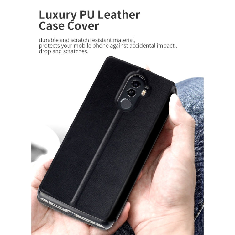 Litchi Texture Horizontal Flip Leather Case for Oukitel K8, with Holder (Blue)