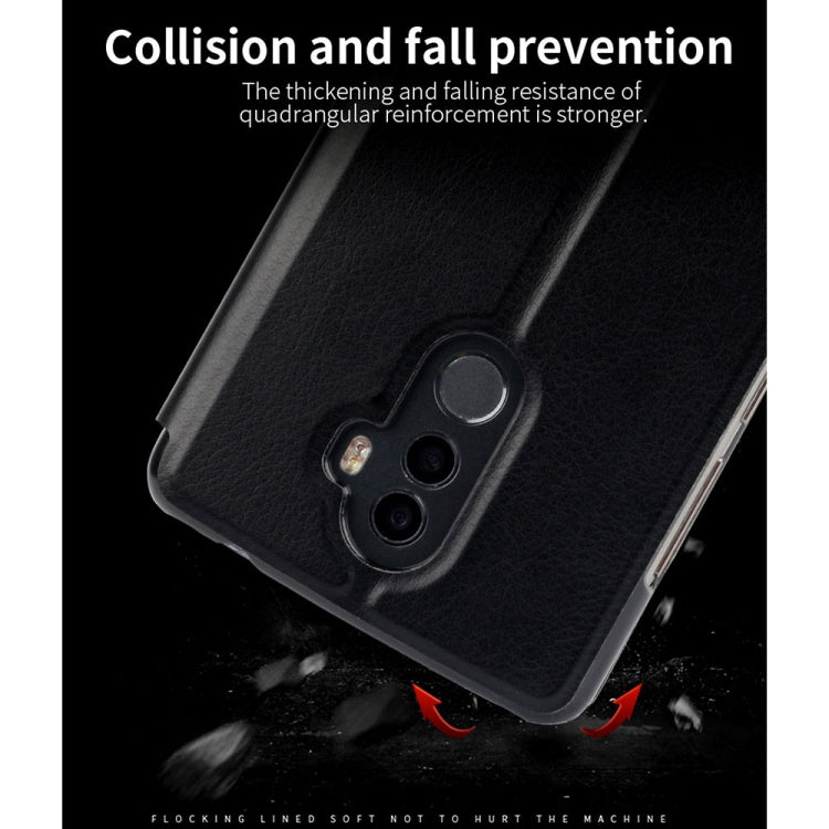 Litchi Texture Horizontal Flip Leather Case for Oukitel K8, with Holder (Blue)