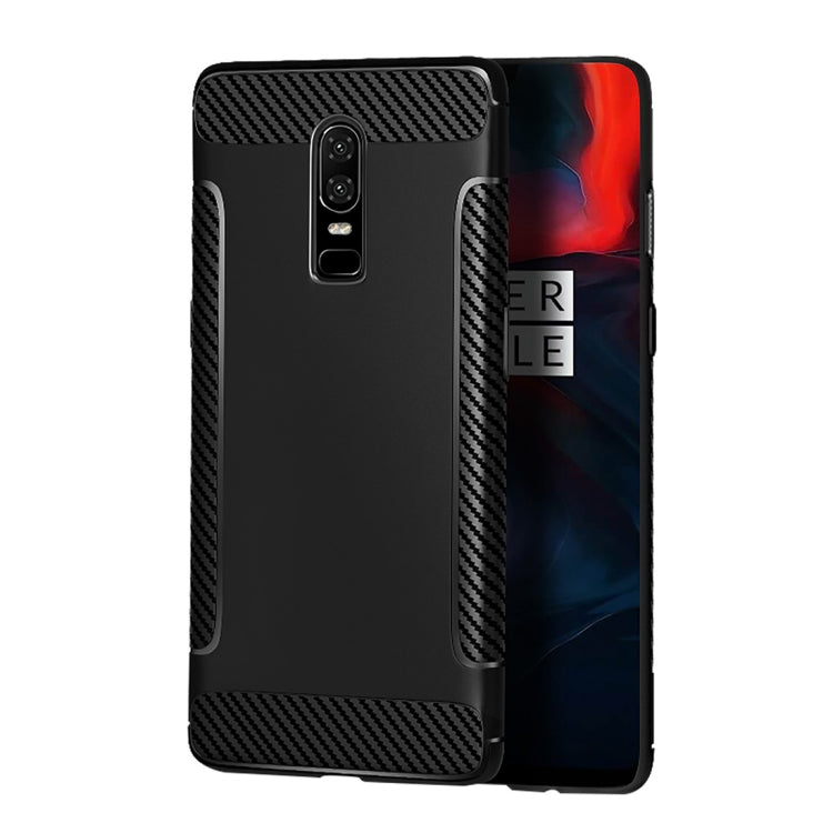 Carbon Fiber Anti-slip TPU Protective Case for OnePlus 6