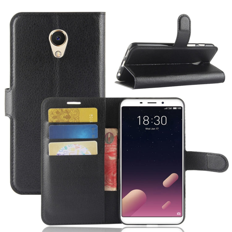 For Meizu Meilan M6s PU + TPU Litchi Texture Horizontal Flip Leather Case with Wallet & Holder & Card Slots