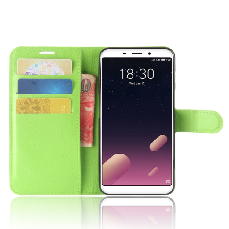 For Meizu Meilan M6s PU + TPU Litchi Texture Horizontal Flip Leather Case with Wallet & Holder & Card Slots