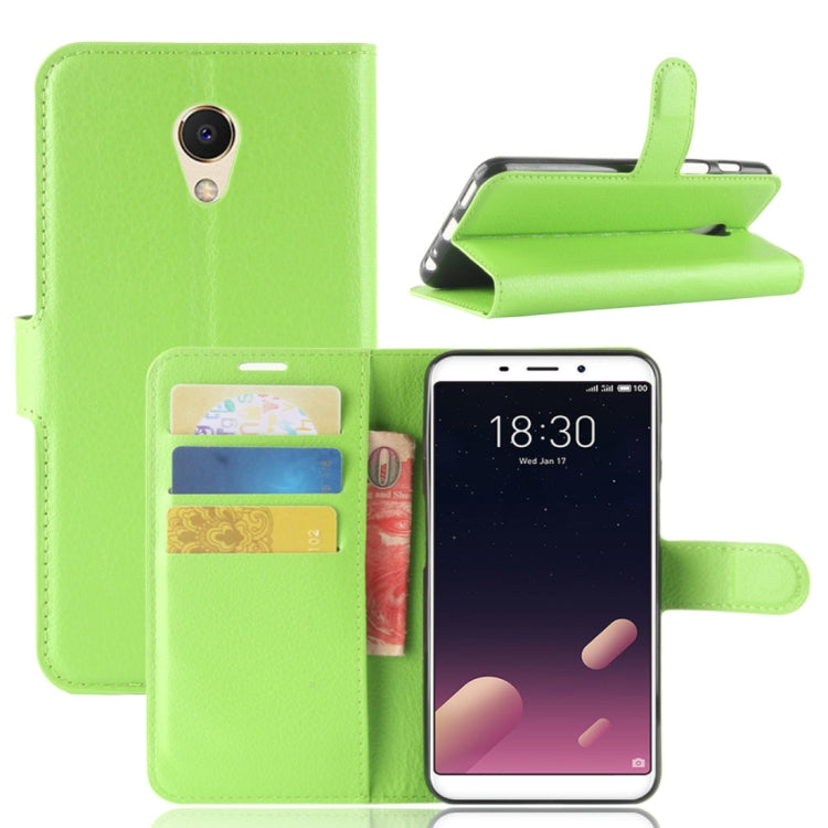 For Meizu Meilan M6s PU + TPU Litchi Texture Horizontal Flip Leather Case with Wallet & Holder & Card Slots