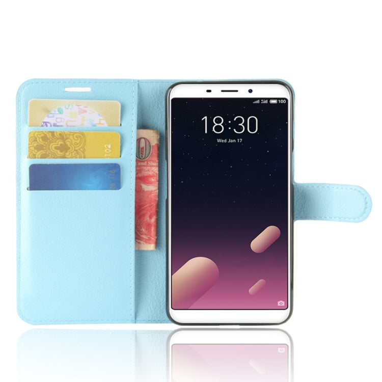 For Meizu Meilan M6s PU + TPU Litchi Texture Horizontal Flip Leather Case with Wallet & Holder & Card Slots