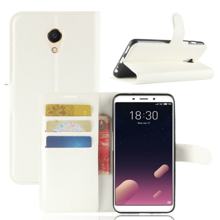 For Meizu Meilan M6s PU + TPU Litchi Texture Horizontal Flip Leather Case with Wallet & Holder & Card Slots