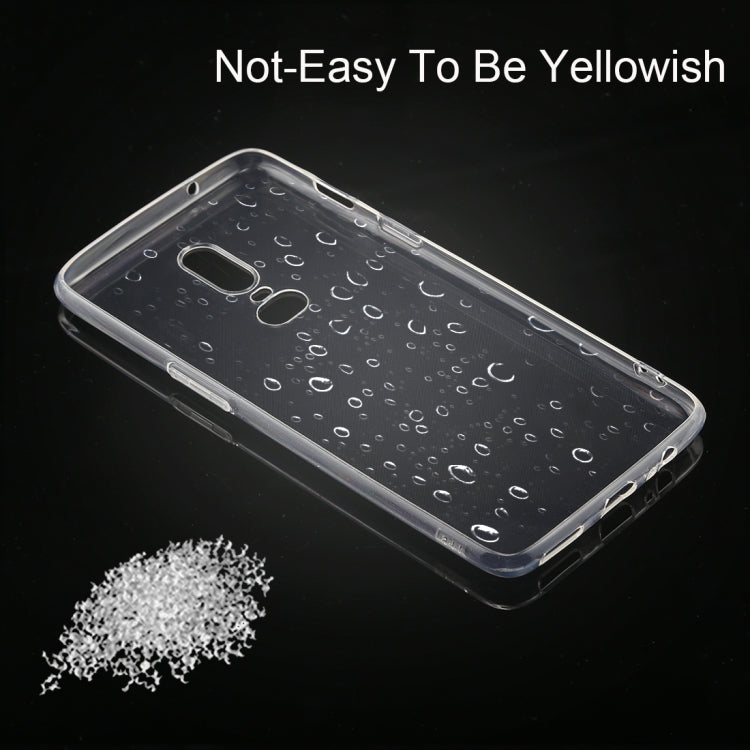 For OnePlus 6 Ultra-thin 0.75mm Transparent TPU Protective Case(Transparent)