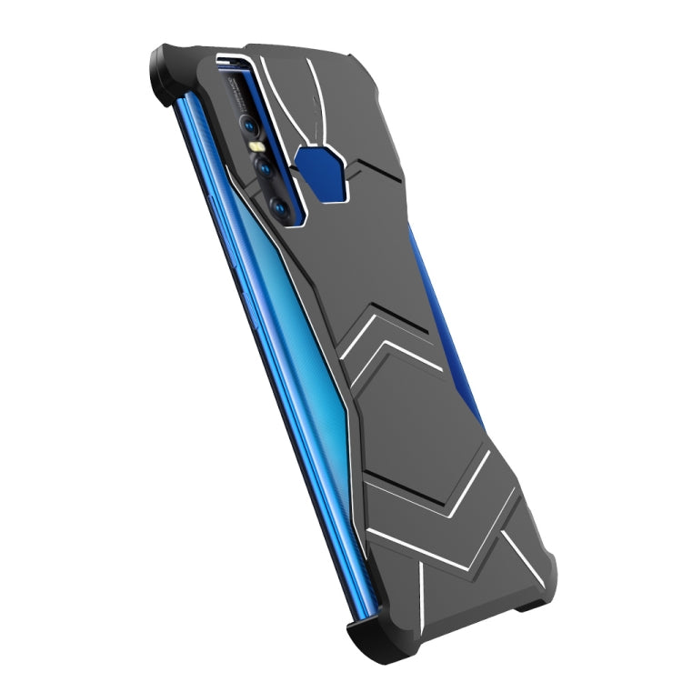 R-JUST Magnet Adsorption Metal Polished Texture Phone Case for VIVO X27 (Black)