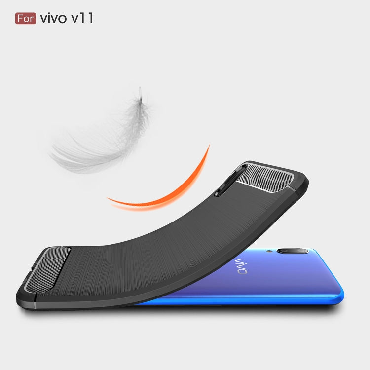 Brushed Texture Carbon Fiber Soft TPU Case for Vivo V11 (V11 Pro)