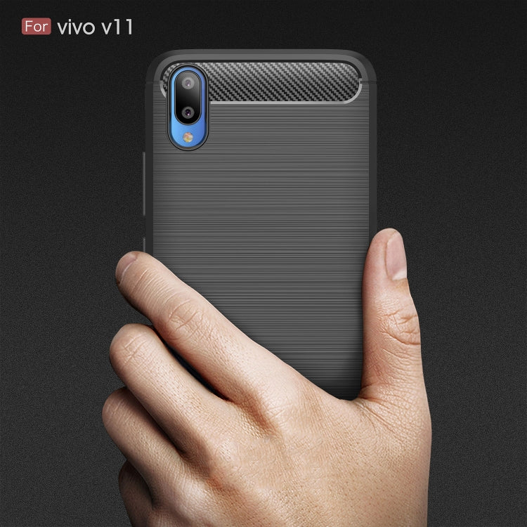 Brushed Texture Carbon Fiber Soft TPU Case for Vivo V11 (V11 Pro)
