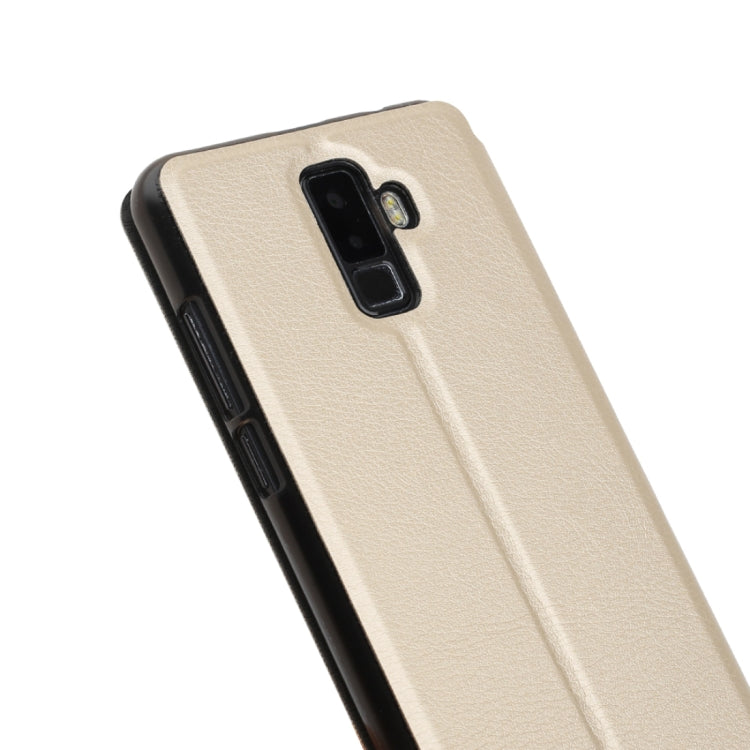 OCUBE for Leagoo M9 (MPH1992) Spring Texture Horizontal Flip Leather Case with Holder (Gold)