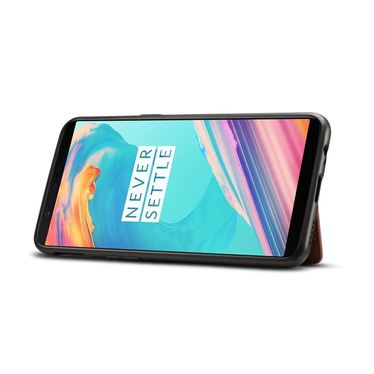 Dibase TPU + PC + PU Crazy Horse Texture Leather Case for OnePlus 5T