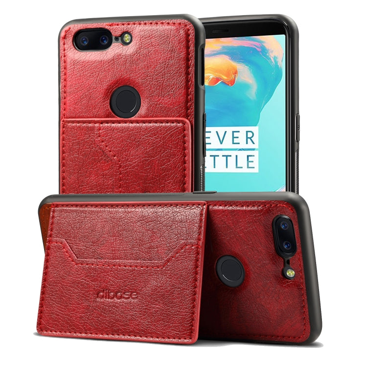 Dibase TPU + PC + PU Crazy Horse Texture Leather Case for OnePlus 5T