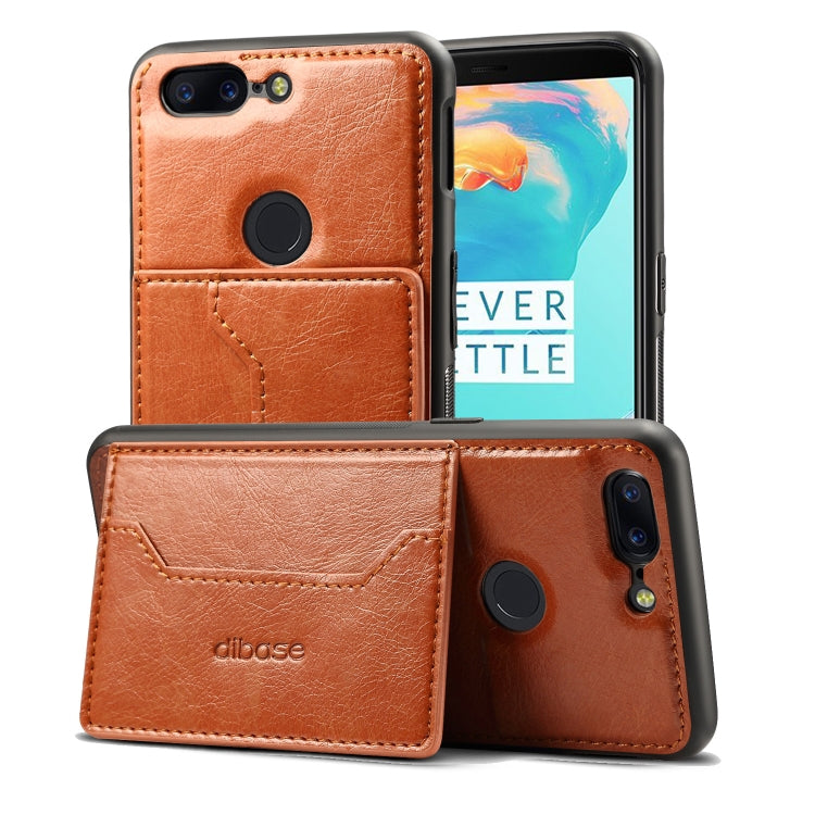 Dibase TPU + PC + PU Crazy Horse Texture Leather Case for OnePlus 5T