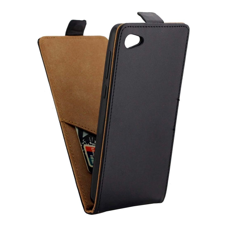 For Alcatel A5 LED TPU Business Style Vertical Flip Protective Leather Case with Card Slot(Black)