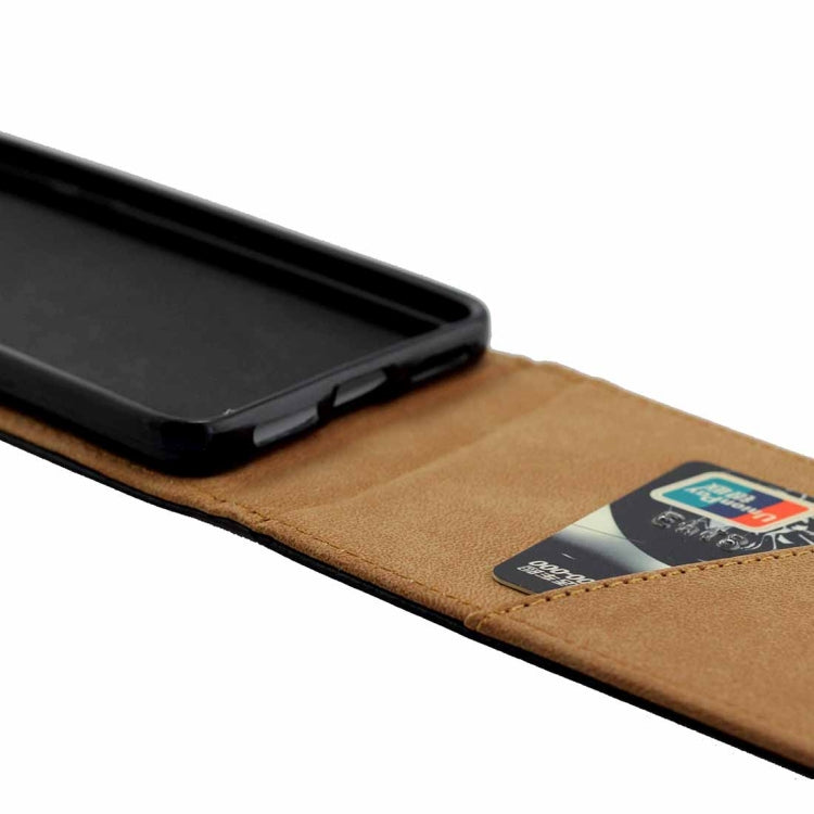 For Alcatel A5 LED TPU Business Style Vertical Flip Protective Leather Case with Card Slot(Black)