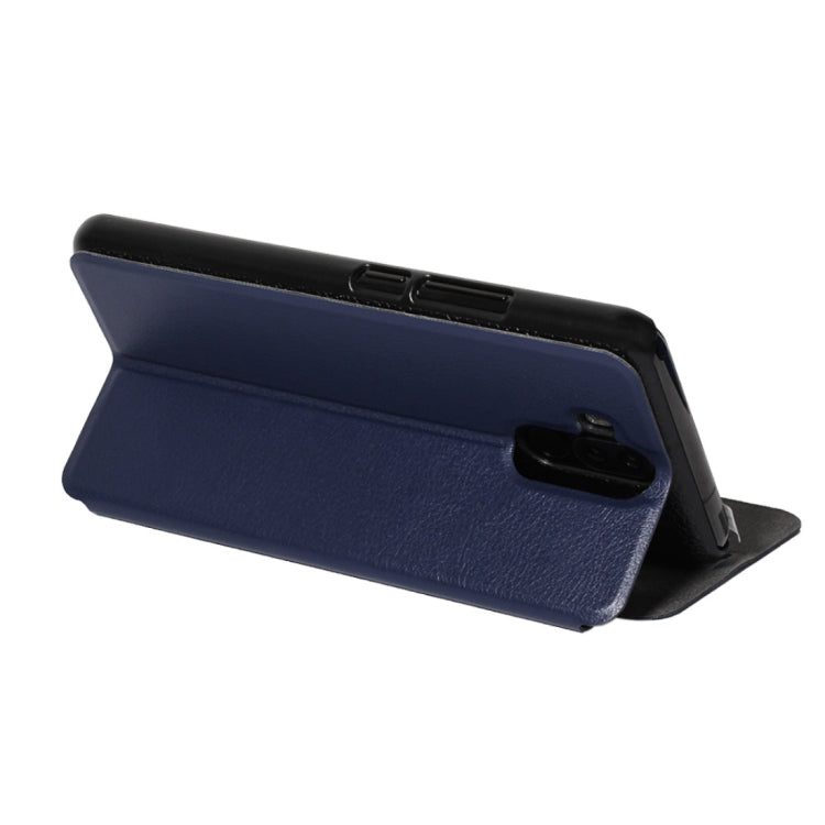 OCUBE Spring Texture Horizontal Flip Leather Case for OUKITEL K6, with Holder (Dark Blue)