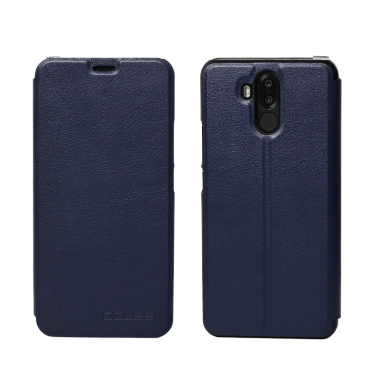 OCUBE Spring Texture Horizontal Flip Leather Case for OUKITEL K6, with Holder (Dark Blue)