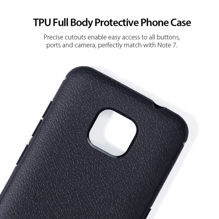 Shockproof Leather Texture TPU Case for ULEFONG Note 7 (Black)