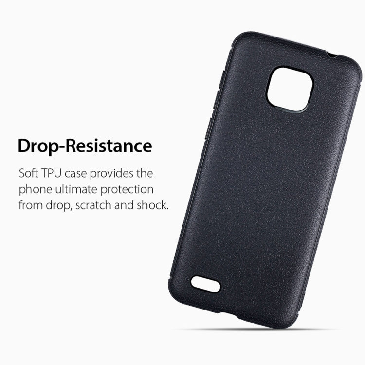 Shockproof Leather Texture TPU Case for ULEFONG Note 7 (Black)