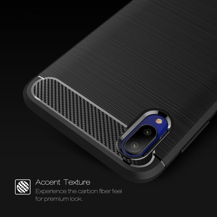 Brushed Texture Carbon Fiber Shockproof TPU Case for Vivo Y97