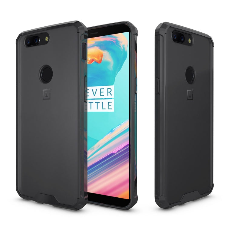 For OnePlus 5T Acrylic + TPU Shockproof Transparent Armor Protective Back Cover Case