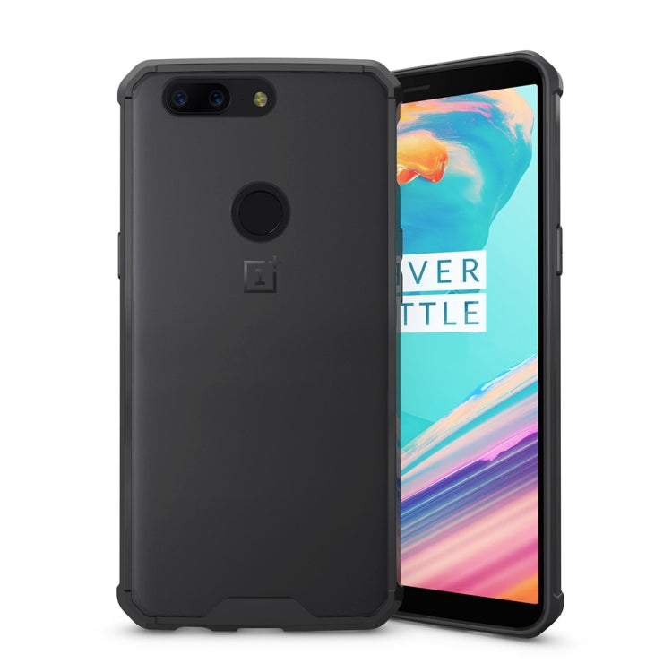 For OnePlus 5T Acrylic + TPU Shockproof Transparent Armor Protective Back Cover Case
