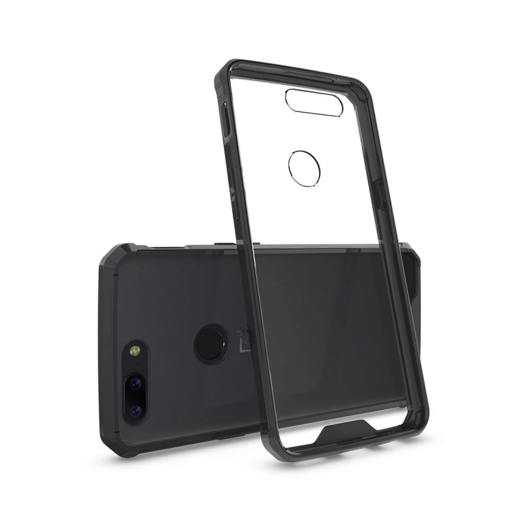 For OnePlus 5T Acrylic + TPU Shockproof Transparent Armor Protective Back Cover Case