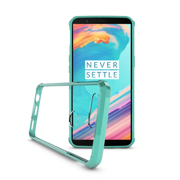 For OnePlus 5T Acrylic + TPU Shockproof Transparent Armor Protective Back Cover Case