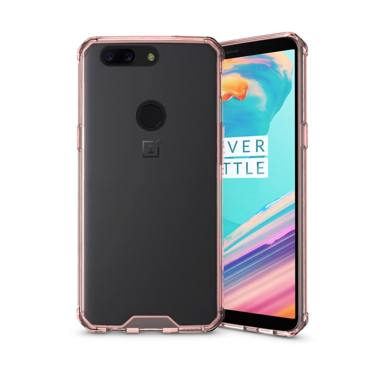 For OnePlus 5T Acrylic + TPU Shockproof Transparent Armor Protective Back Cover Case