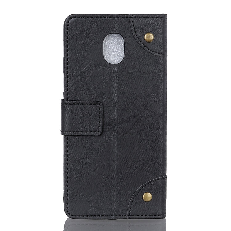 Copper Buckle Retro Crazy Horse Texture Horizontal Flip Leather Case for Alcatel 1C (2019), with Holder & Card Slots & Wallet