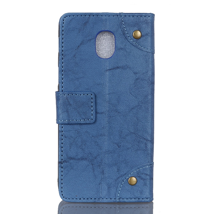 Copper Buckle Retro Crazy Horse Texture Horizontal Flip Leather Case for Alcatel 1C (2019), with Holder & Card Slots & Wallet
