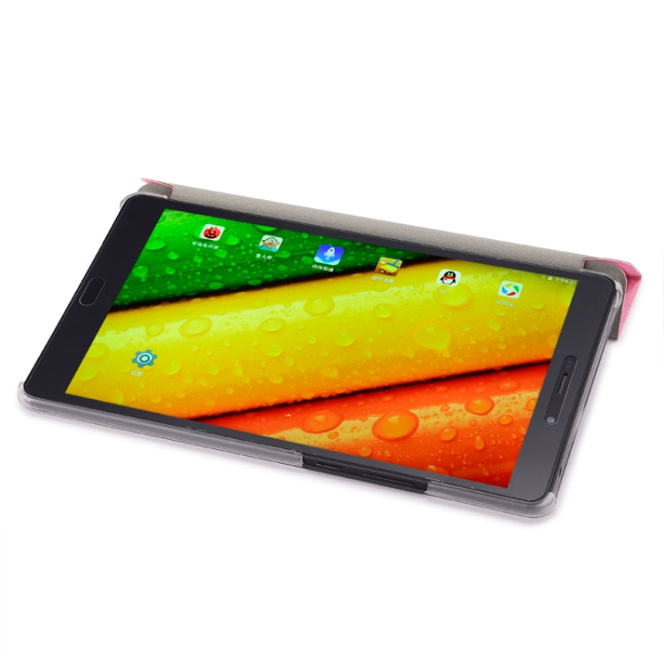 Frosted Texture Horizontal Flip PU Leather Case for Cube X1 / T801, with Three-folding Holder