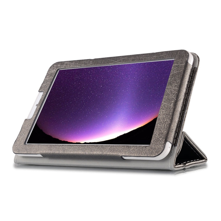 Steel Wire Texture Horizontal Flip Leather Case for Cube C1, with Three-folding Holder