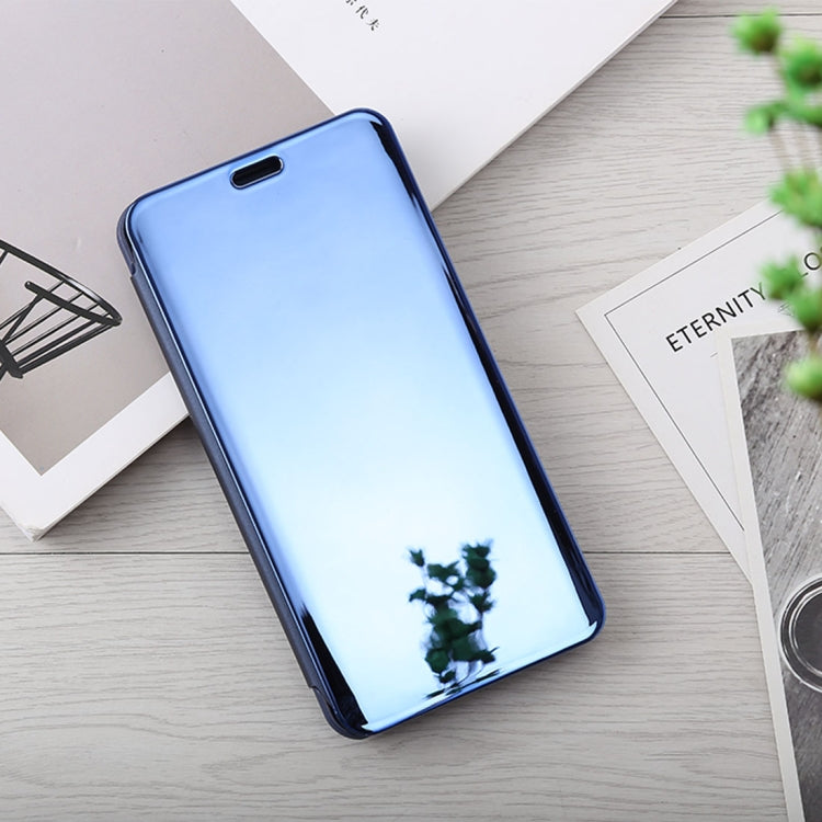 Mirror Clear View Horizontal Flip PU Leather Case for OnePlus 6, with Holder