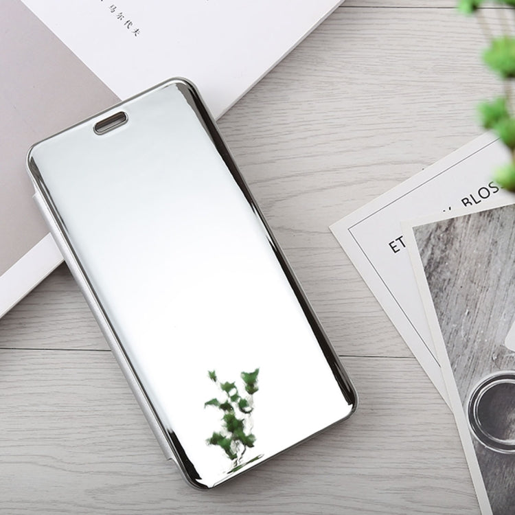 Mirror Clear View Horizontal Flip PU Leather Case for OnePlus 6, with Holder